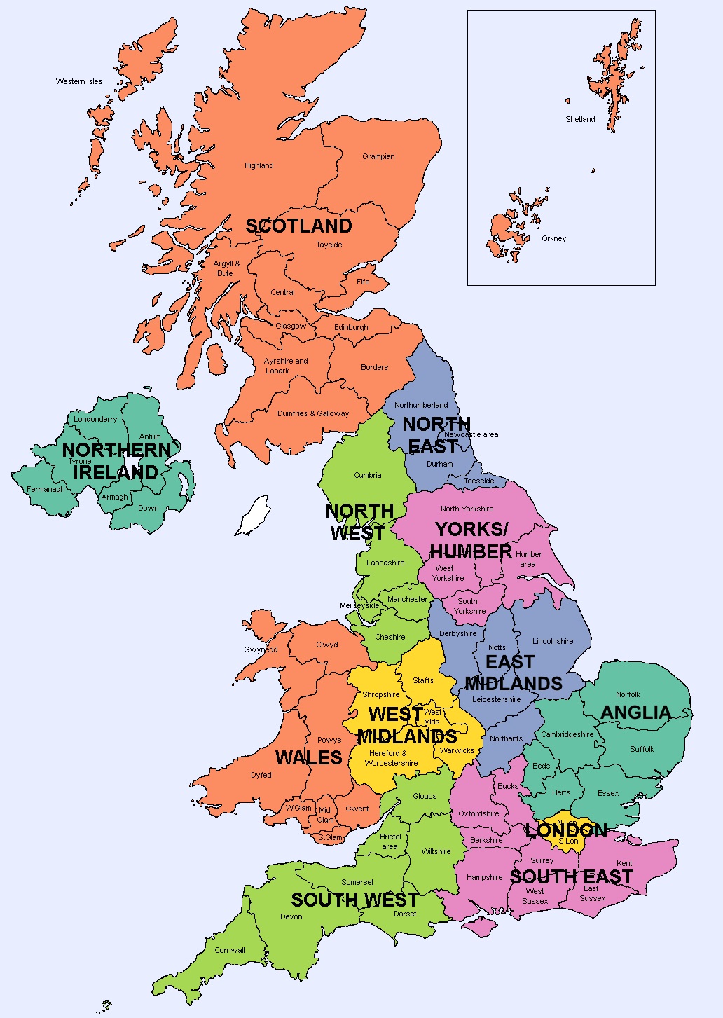 Map of Regions