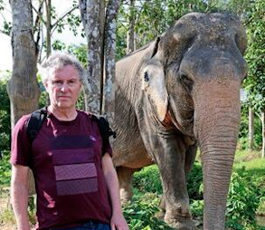 Duncan McNair, STAE CEO, and Elephant. Credit: STAE